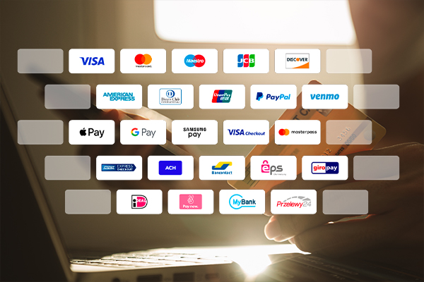 Логотипи платіжних систем PayPal, Visa, MasterCard, Apple Pay, Google Pay