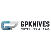 Логотип GP Knives - провідного американського магазину з великим вибором ножів.